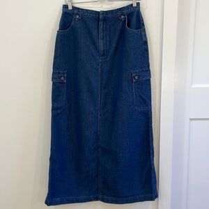 Y2K vintage denim cargo skirt